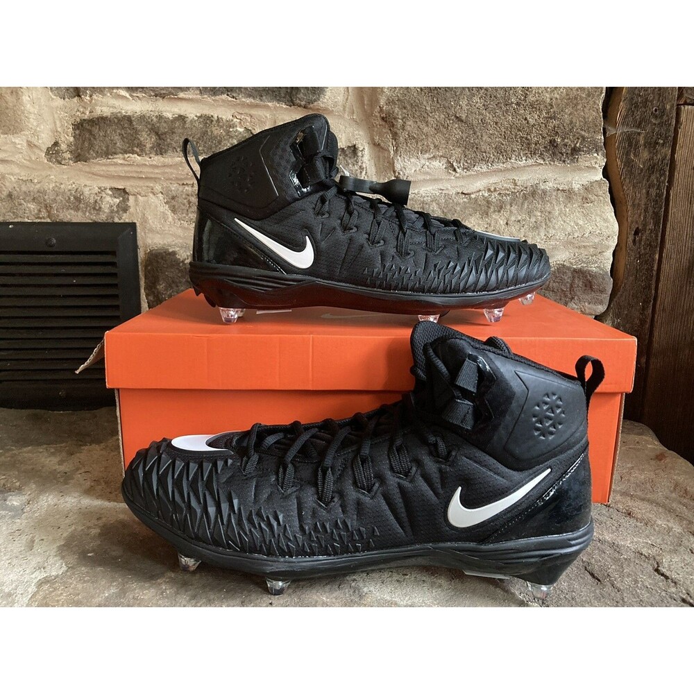 Nike Force Savage Pro D Football Cleats Black Mens Size 14 923304-010 New